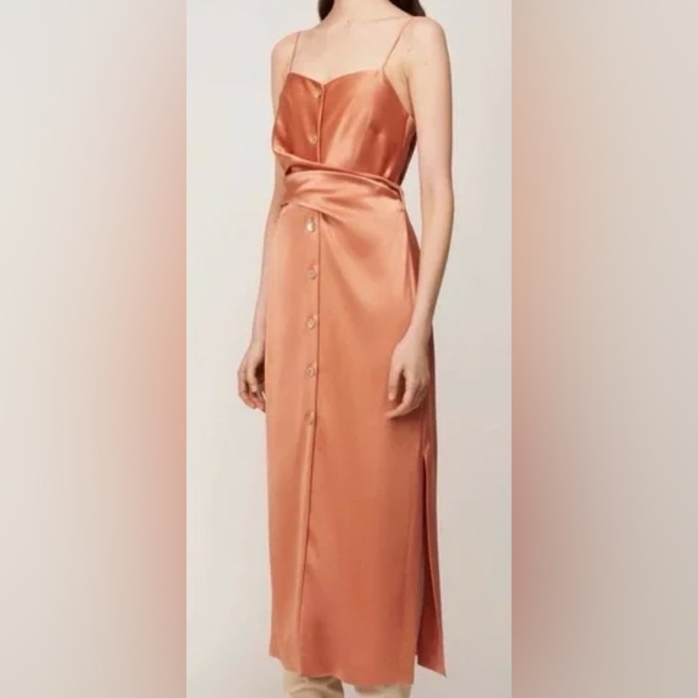 Apricot Nanushka Silk Dress